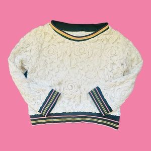 Rockets Of Awesome Girls White | Lace Sweatshirt size: 4 Years